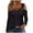 Black, variant on HAPIMO Women's Cold Shoulder Tees Outfits Loose Shirts Vacation Solid Color Tops Fashion Keyhole Neck Pullovers Workout Casual Elegant Black L