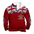 thumbnail image 3 of British- High Neck Half Zip Pullover Sweatshirt For Casual Outdoor Warmth And Soft Lined Comfort In Fall Winter, 3 of 3