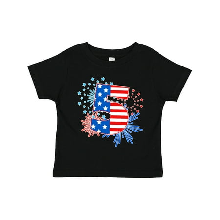 

Inktastic Fifth Birthday- Fourth of July Fireworks Gift Toddler Boy or Toddler Girl T-Shirt