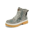 thumbnail image 1 of Colisha Mens Work Boot Lace Up Ankle Boots Lightweight Denim Booties Outdoor Retro Anti-Slip Short Bootie Beige 5.5, 1 of 9