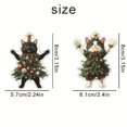 thumbnail image 3 of Christmas Ornaments, Black Cat Christmas Decorations, Cute Screaming Cat Christmas Tree Hanging Ornaments, 2D Acrylic Printed Christma Tree Decor, Xmas Tree Pendants For Cats Lovers Gifts,A, 3 of 5