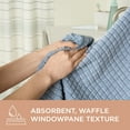 thumbnail image 5 of TOWN & COUNTRY EVERYDAY 4-Piece Textured Windowpane Bath Towel Set, 30"x58", 100% Cotton, Plush & Absorbent 550GSM, Blue, 5 of 8
