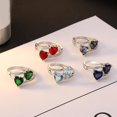 thumbnail image 3 of Xinyolin Double Heart Shape Cubic Zirconia Ring, Women's Fashion Jewelry Gift, 3 of 8