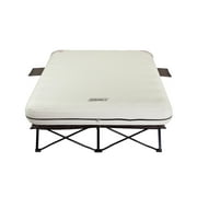 Coleman Cot and Thick Queen Air Mattress Combo Side Tables, Pump Included