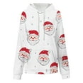 thumbnail image 6 of Lorytime Christian Hoodies for Women Christmas Santa Claus Print Sweatshirt Long Sleeve Pullover Drop Shoulder Loose Tops, 6 of 7