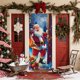 thumbnail image 5 of Decoración navideña para puerta de 6,66 x 2,99 pies, con Papá Noel como regalo, ideal para fiestas navideñas., 5 of 5