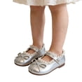 thumbnail image 3 of Djtdsds Girls Pearl Mary Jane Shoes Lace Trim Bow Flats with Adjustable Strap for Dress and Casual Wear Size:12.5, 3 of 3