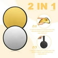 thumbnail image 3 of Uxcell Reflector Photography 2 in 1 Collapsible Light Reflector with Bag Multi-Disc Light Diffuser for Studio Outdoor Gold/Silver 12 in, 3 of 7