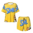 thumbnail image 4 of Lsque Sml Jeffy Women's Short-Sleeved Pajama Set - 2 Piece Soft and Lightweight Sleepwear Set-XX-Large, 4 of 9