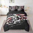thumbnail image 2 of jejeloiu Extreme Speed Sport 7 Pieces Bedding Comforter Set,Vintage Motorcycle Full Bedding Set For Boys Teens Reversible, 2 of 8