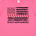 thumbnail image 4 of Inktastic Aplastic Anemia Awareness Red and White Ribbons and Flag Boys or Girls Baby T-Shirt, 4 of 5
