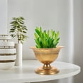 thumbnail image 1 of WHAMVOX Distressed Planter Urn Vintage Iron With Flower Arrangements 1Set, 1 of 8