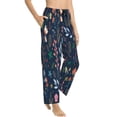 thumbnail image 2 of Balery Colorful Flowers print Women's Pajama Pants,Ultra Lightweight Pjs,Lounge Pant-Large, 2 of 9
