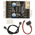 thumbnail image 1 of Adaptador USB de 9 pines a doble 9 pines Velocidad rápida Buena estabilidad Tarjeta de transferencia 1 a 2 con cable de Alimentación SATA para Win XP para Win 7 Uno a dos, 1 of 5