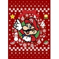 thumbnail image 2 of Men's Nintendo Ugly Christmas Mario Wreath  Graphic Tee Red Medium, 2 of 5