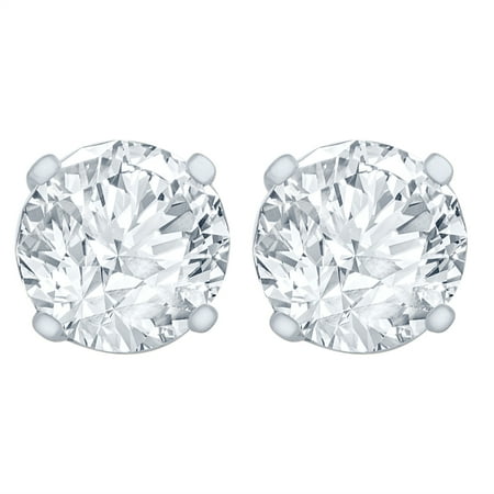 1/2 Carat Diamond Stud Earrings (I2I3 Clarity, JK Color) 14kt Gold