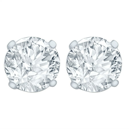 1/2 Carat Diamond Stud Earrings (I2I3 Clarity, JK Color) 14kt