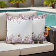 thumbnail image 2 of Outdoor Pillow Cover Purple Eucalyptus Leaf Set of 2 Waterproof Throw Pillowcases Watercolor Spring Plant Decorative Patio Furniture Pillows for Couch Garden Indoor & Outdoor Use, 2 of 9