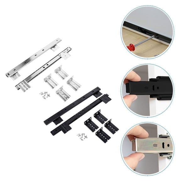 BESTYASH 2Set Full Extension Drawer Slides Steel Ball Bearing Side Mount for Smooth Quiet Drawer