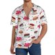 thumbnail image 1 of Fotbe Birthday Cake Camisa Estampada de Manga Corta para Hombre, Casual de Verano, Estilo Playero, Sin Arrugas-XX-Large, 1 of 5