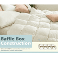 thumbnail image 6 of OverCloud Goose Feather Down Comforter, Queen Size All Seasons 100% Organic Cotton Duvet Insert, Luxury Hotel Collection Comforter Ultra Soft 550+ Fill Power Feather&Down Proof Duvet Insert 90"x90", 6 of 6
