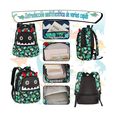 thumbnail image 3 of Mochila Niños 3piezas Con Lonchera Y Lapicera estampado Malubero Verde, Azul, 3 of 4