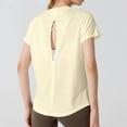 thumbnail image 4 of T-shirt Décontracté à Col Rond Respirant pour Hommes Femmes Été Tenue de Sport Léger Confortable Couleur Unie Design Ajouré, 4 of 6