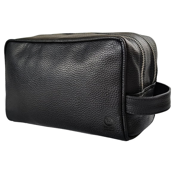 Neceser de viaje RUSTIC TOWN de piel de plena flor negro