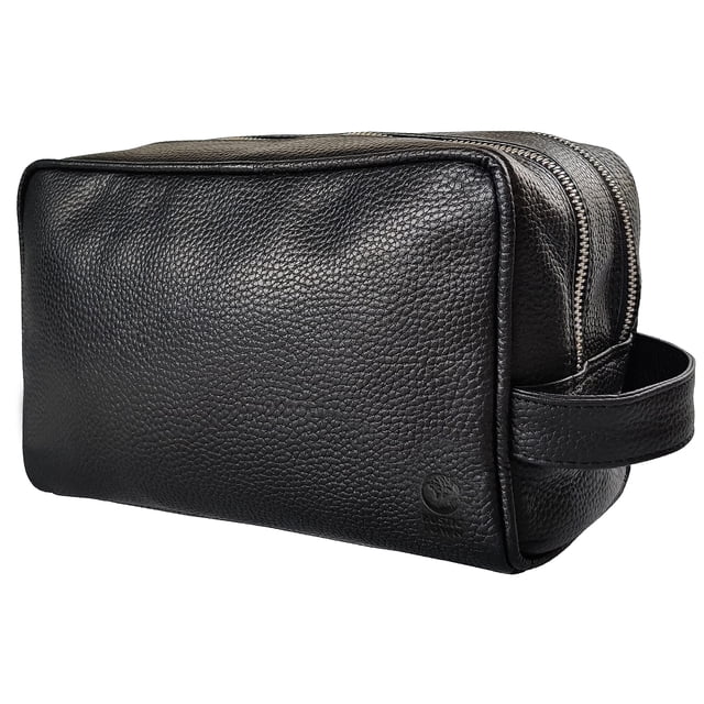 Neceser de viaje RUSTIC TOWN de piel de plena flor negro