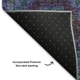 thumbnail image 5 of Addison Rugs Mayfield Premium Machine Washable Transitional Panel Blue Rectangle Rug, 8' X 10' Machine Washable Transitional Panel Blue Oversized Sherpa Throw Blanket, 5 of 6
