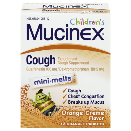 Mucinex Childrens Mini Melts, Cough, Orange Crème, 12ct