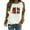 Brown, variant on WXLWZYWL Trendy Sweatshirts For Women 2023 Women Long Sleeves Casual Valentine'S Day Printing Round Neck Sweatshirt Crewneck Pullover Tunic Tops