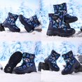 thumbnail image 6 of Yunkctuk Boys Girls Snow Boots, Waterproof Outdoor Warm Cozy Anti-Slip Mid Calf Winter Shoes for Toddler/Little/Big Kid., 6 of 8