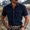 Navy, variant on Men's Corduroy Shirts Trucker Cowboy Casual Western Shirt Short Sleeve Button Down Shacket Jackets with 2 Flap Pocket Size 3XL Navy