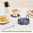 thumbnail image 5 of Yayeee 6 PCS Drink Coasters with Holder Set Woven Absorbent Round Tabletop Hot Pad, Crystal Ball, 5 of 7
