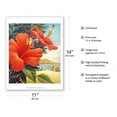 thumbnail image 2 of Hibiscus Beach Day - Waikiki Beach - Red Hibiscus - Vintage Hawaiian Travel Poster by Kerne Erickson - Fine Art Matte Paper Print (Unframed) 11x14in, 2 of 4