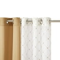 thumbnail image 5 of Better Homes & Gardens Gold Embroidered Lattice Sheer & Twill Weave 4 Piece Curtain Set, 95", 5 of 11