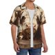 thumbnail image 2 of Fotbe Butterfly Cow Barrel Camisa Estampada de Manga Corta para Hombre, Casual de Verano, Estilo Playero, Sin Arrugas-X-Large, 2 of 5