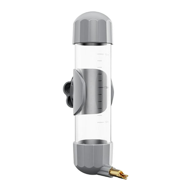 Dispensador de agua para pájaros, bebedero para jaula de 200 ml, recipiente para beber, agua para loros gris