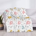 thumbnail image 3 of Gaeub Little Elephant Printed Flannel Throw Blanket,Plush Throw,Fuzzy Bed Blanket for Bedding Sofa and Travel,Decorative Blanket-80"x60", 3 of 6