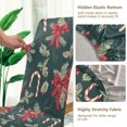 thumbnail image 5 of Yayeee 4 Pack Dining Chair Covers Stretch Parson Chairs Slipcovers Seat Protector, Green Christmas Candy Canes, 5 of 6