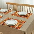 thumbnail image 3 of Rustic Party Placemats Set of 4, Durable Linen Table Mats with Pumpkin and Turkey Pattern, Machine Washable Heat Resistant Fall Dining Table Mats for Family Celebration, 3 of 6