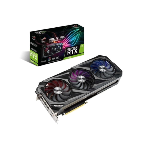 Restored ASUS ROG-STRIX-RTX3090-O24G-GAMING - OC Edition - graphics card - GF RTX 3090 - 24 GB GDDR6X - PCIe 4.0 - 2 x HDMI, 3 x DisplayPort