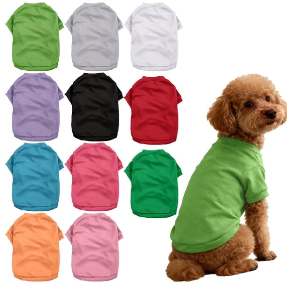 Goowood Dog T Shirt Soft Cotton Basic Pet Shirt Lightweight Breathable Pullover Design for Small and Medium Dogs Puppy Summer Clothes