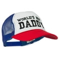 thumbnail image 5 of World's Best Daddy Embroidered Foam Mesh Back Cap - Red White Royal OSFM, 5 of 5