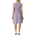 thumbnail image 4 of INSPIRE CHIC Women's Midi Floral Dresses Summer Casual Wedding Guest Sleeveless Dress S Purple, 4 of 7