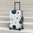 thumbnail image 6 of Pofeuu Cartoon Planets Print Luggage Suitcase Cover Protector Luggage Washable Covers Aesthetic for 18/24/28/32 inch Luggage（No luggage included）-Medium, 6 of 7