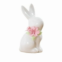 Ceramic Rabbit Figurines, Porcelain Easter Bunny Decorations for Home,for Tabletop, Living Room