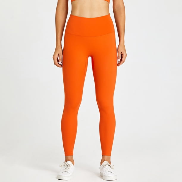 Pantalones de yoga desnudos para mujer, línea No Embarrassment, cintura alta, levantamiento de cadera, leggings ajustados, pantalones deportivos de fitness