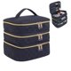 thumbnail image 1 of Bolsa de maquillaje LANDFOBO grande de 3 capas con organizador de viaje con asa, 1 of 6